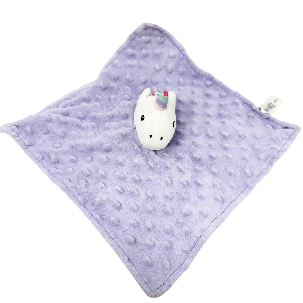 Childrens Place Bundles Baby Place Lovey Unicorn Purple Minky Dot Satin 11.5"